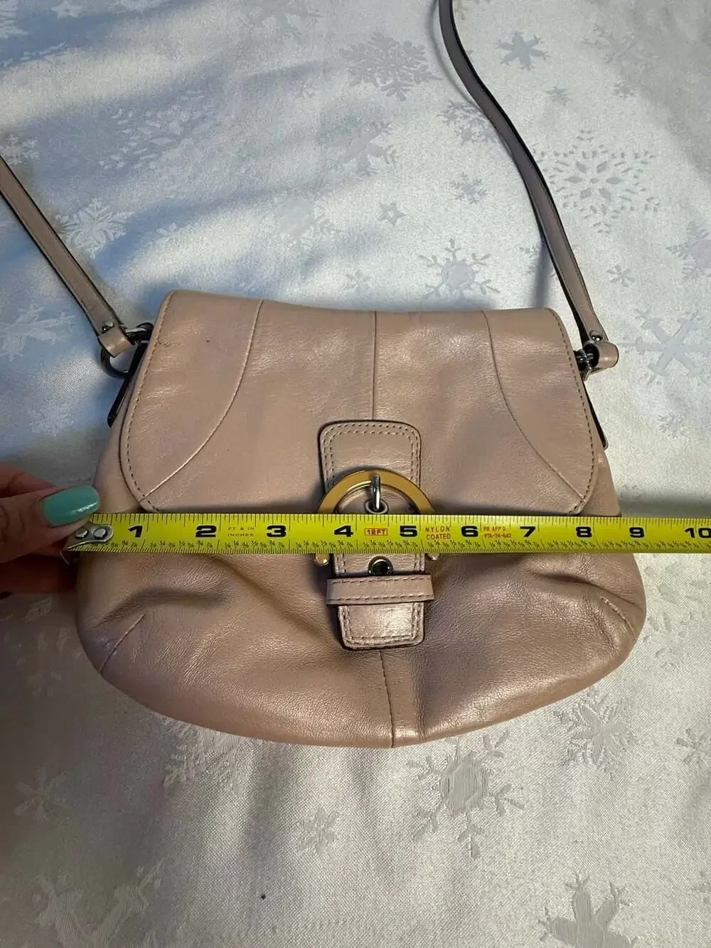 Vintage Y2K Coach Soho Pink Leather Flap Buckle Crossbody Shoulder Bag Purse